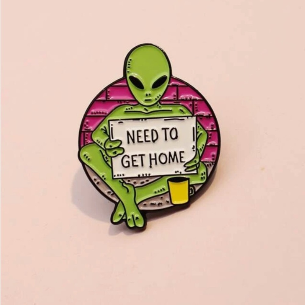 NWOT Alien Enamel Pin